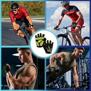 Custom High Quality Half <b>Finger</b> Cycling Gloves Breathable Gel Padded Anti Slip Bicycle <b>Bike</b> Riding Gloves Wholesale OEM - Product Image 5