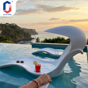 JIE SHI TONG <b>Pool</b> Float Inflatable Lounge Chair White PP Material for Swimming <b>Pool</b> Relaxation - Product Image 4