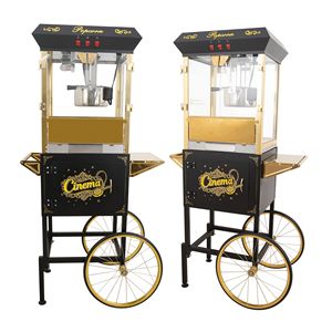 Commercial <b>Popcorn</b> <b>Machine</b> with Cart 16 Oz Kettle Automatic Movie Theater <b>Popcorn</b> Maker Gold Black - Product Image 4