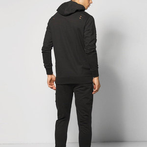Sweat à capuche tendance hiver 100% coton uni effet vieilli avec logo personnalisable impression numérique séchage rapide respirant - Product Image 2