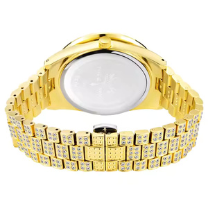 Reloj de Lujo con Diamantes Moissanite para Hombre, Elegante Reloj de Pulsera de Cuarzo para Fiestas y Regalos, Reloj de Pulsera para un Estilo Moderno - Product Image 3