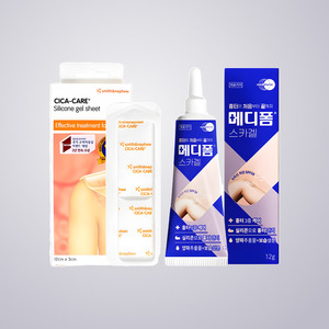 อุปกรณ์การแพทย์แบบใช้แล้วทิ้ง Cicacare แผ่นซิลิโคนเจลปิดแผล 12 x 3 ซม. ครีมทาแผลเป็น Medifoam Scar Gel 12 กรัม สำหรับอุปกรณ์การแพทย์รักษาสิว - Product Image 1