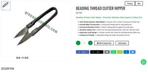 Cortador de Hilo para Abalorios, Alicates de Acero Inoxidable, Herramienta de Corte de Joyería, Fabricación de Joyería de Precisión |   N.° de artículo GS-112C - Product Image 3