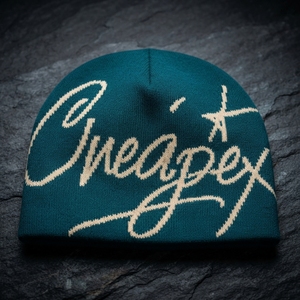Teal Custom Graphic Knit Beanie Hat Custom Logo Ribbed <b>Winter</b> <b>Cap</b> Unisex Streetwear Fashion Headwear Wholesale OEM Manufacturers - Product Image 4