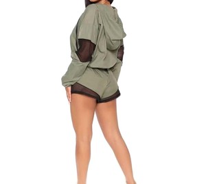 Nueva Llegada, Chaqueta Cortavientos de Verano Personalizada para Mujer, con Capucha, Conjunto de Pantalones Cortos hasta la Rodilla, Impermeable, Ligero, Ropa Deportiva Transpirable - Product Image 2