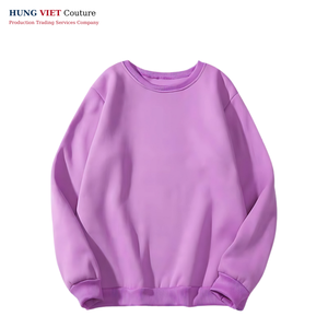 Hot Sale Wholesale 380g 100% Cotton Puff Silk Screen Printing Terry Crewneck Blank Plain Custom <b>Hoodies</b> <b>Mens</b> Sweatshirt - Product Image 2
