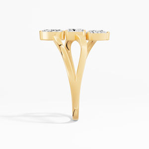 Bague pour femme en moissanite scintillante taille marquise sculpturale 0,44 carats, sertie à griffes classiques, plaquée rhodium, en or 10K 14K 18K, alliance éternité - Product Image 6