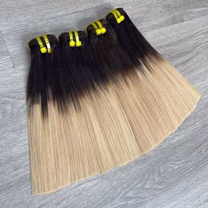Super Double Drawn Vietnamese Dark Root Blonde <b>Color</b> Ultra-Quality Bone Straight Human <b>Hair</b> 100% Vietnamese <b>Hair</b> - Product Image 3