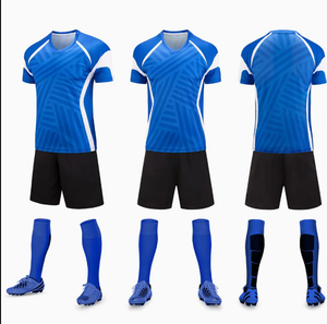 Men's Black Geometric Print Soccer Jersey Set Short Sleeve V-Neck Moisture Wicking Polyester Uniforms All Seasons <b>Athletic</b> Fit - Product Image 3