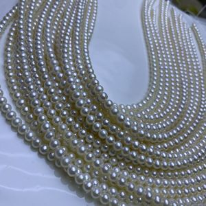 5-6mm Natural White Non-Core Freshwater Pearl Necklace Semi-Finished Handmade Accessories DIY Wholesale <b>Loose</b> <b>Beads</b> - Product Image 2