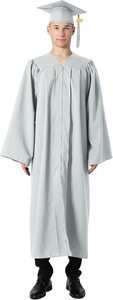 Conjunto de toga, birrete y borla de graduación mate 2026 para secundaria y licenciatura, tipo de tela 100% poliéster - Product Image 5