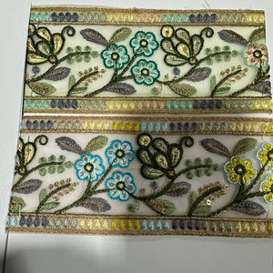 Tela de encaje bordada de diseño avanzado para vestido, ribete de encaje floral, proveedor de textiles de moda para prendas de vestir, ofertas al por mayor al mejor precio - Product Image 2