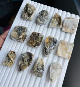 Decoraciones Navideñas de Alta Calidad, Cristal Druzy Oceánico, Piedra de <span class=keywords><strong>Jaspe</strong></span>, Piedras de <span class=keywords><strong>Jaspe</strong></span> Naturales de la Mejor Calidad, Excelentes para Joyería - Product Image 4