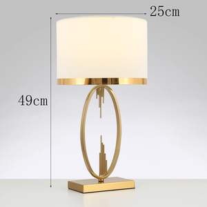 Modern Gold <b>Table</b> Lamp Luxury <b>Bedside</b> Lamp Contemporary Oval <b>Table</b> Lamp Designer Accent Lamp Elegant Nightstand Lamp - Product Image 6