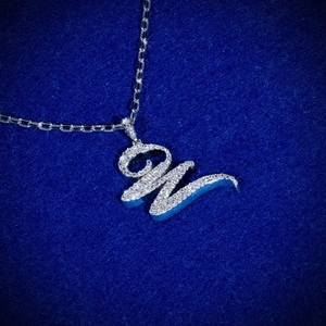 Luxury Custom <b>Initial</b> Letter <b>Pendant</b> VVS Moissanite 925 Sterling <b>Silver</b> Iced Out Hip Hop Unisex Necklace Jewelry - Product Image 1