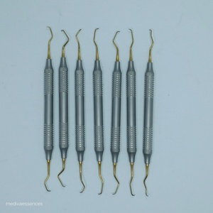 Curetas Dentales Manuales Reutilizables de Acero Inoxidable, Instrumento Quirúrgico con Empuñadura Ergonómica para Cuidado Bucal y Tratamiento de Encías - Product Image 2