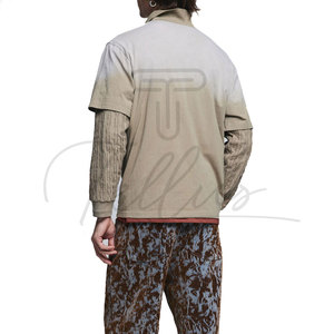 Nouvelle chemise décontractée pour homme à manches longues, motif uni, en tissu tricoté polyester/coton respirant - Product Image 4