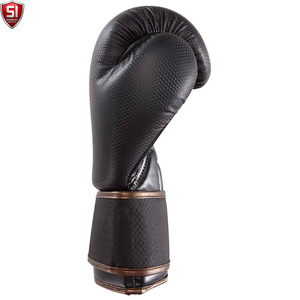 Gants de boxe SUMROOS INDUSTRY en cuir noir respirant avec sangle de poignet réglable, protection pour toutes les saisons, équipement d'entraînement à lacets - Product Image 4