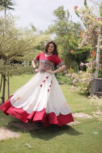 Lehenga Choli Tradicional Indio para Mujer, Elástico, Antiarrugas, Largo Regular, Corte Holgado, Vestido de Boda de Estilo Étnico - Product Image 1