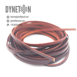 Cordón de Cuero Genuino Plano de 2mm de Alta Calidad, Material para Joyería, Cuero de Grano Completo Duradero, Marca DYNETON, Certificado ISO - Product Image 1