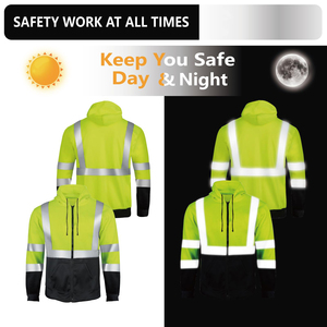 Chaqueta de Seguridad de Alto Contraste con Franjas Reflectantes, Diseño de Cierre Completo, Resistente a la Suciedad, Ropa de Trabajo Industrial, Prendas de Seguridad - Product Image 5
