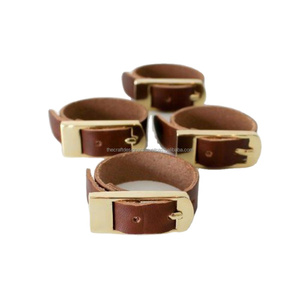 Equestrian Style Leather Napkin <b>Rings</b> Best Price Good Quality Wholesale Napkin Holders Decorative Napkin <b>Ring</b> <b>for</b> Birthday Party - Product Image 3
