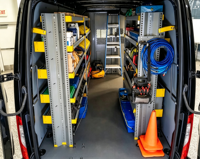 Système de rayonnage robuste à 5 niveaux pour fourgonnette, 68 pouces de hauteur, étagères modulaires en acier de qualité automobile avec revêtement anti-rayures pour Ford