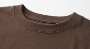 T-shirt Homme Marron Oversize 100% Coton Manches Courtes Col Rond Uni Streetwear Impression Numérique Anti-boulochage Logo Personnalisé - Product Image 4