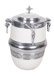 Urna Funeraria de Aluminio Hecha a Mano con Toques Dorados, para Cenizas Humanas Adultas, Diseño Duradero Estilo Americano, Capacidad de 220 Pulgadas Cúbicas - Product Image 4