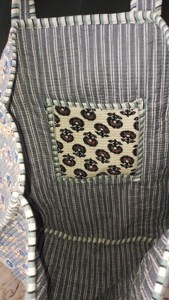 Traditional Gray Cotton <b>Tote</b> <b>Bag</b> with Floral Print Bohemian Style <b>Summer</b> Casual Zipper Shopping Handbag for Women - Product Image 4