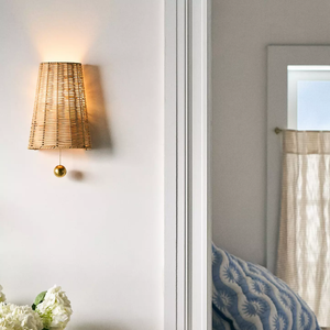 Wholesale Custom Handwoven Rattan Wall Mounted <b>Light</b> Natural Bamboo Woven <b>Sconce</b> Lamp Shade for Indoor Decor - Product Image 2