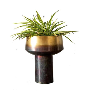 Metal Luxury Planters for Living Room Home and Outdoor Decoration Iron Floor Planter with <b>Stand</b> Outdoor Garden Planter and <b>Vase</b> - Product Image 3
