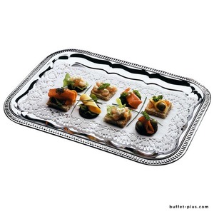Bandeja de Servicio Moderna de Metal Marvelous con Asas de Diseño, Diseño Indio Auténtico, Ideal para Eventos de Alta Gama - Product Image 4