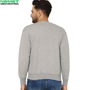 Blank Fleece Base Layer Crewneck Sweatshirt Men Soft Touch Everyday Lounge <b>Clothing</b> Sweat Shirt Garment Top - Product Image 3