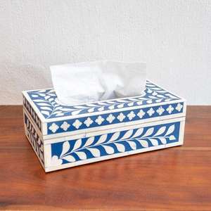 Elegante Caja para Pañuelos con Incrustaciones de Hueso Hecha a Mano en India para Decoración de Hogar de Lujo y Uso en Baños, Disponible para la Venta - Product Image 5