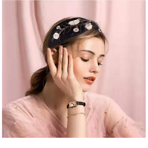 Beautiful Quality Black Star Multi <b>Beaded</b> Embroidery <b>Headband</b> Fashionable Hair Accessory for Women and Girls Handmade - Product Image 6