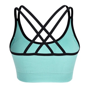 Women's High Support Plaid Sports <b>Bras</b> for Yoga Running Breathable Spandex Removable <b>Cups</b> Pakistan Made Sports <b>Bra</b> OEM - Product Image 3
