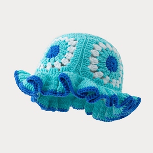 Gorro de Pescador Tejido a Mano, Color Verde, Estilo Y2K, Unisex para Adultos, Informal, para Invierno - Product Image 5
