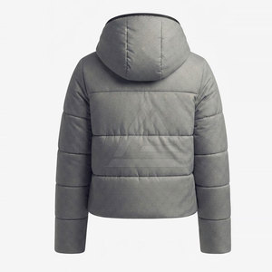 Custom Made Women <b>Cropped</b> <b>Puffer</b> <b>Jacket</b> With Unique Color Options Quilted Design Apparel For Fashion Brands And Retailers - Product Image 2