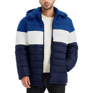 Buy Hooded High Quality <b>Quilted</b> <b>Winter</b> Puffer Jackets Custom Warm Lightweight Down Outdoor Streetwear Jacket for Men - Product Image 3