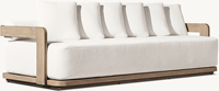 Coussins de siège ultra-épais modernes, durables et confortables pour meubles de patio extérieur, canapé de jardin en teck massif