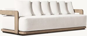 Cojines de Asiento Ultra Gruesos, Modernos, Duraderos y Cómodos, Muebles de Patio para Exteriores, Sofá de Jardín de Madera de Teca Sólida - Product Image 3