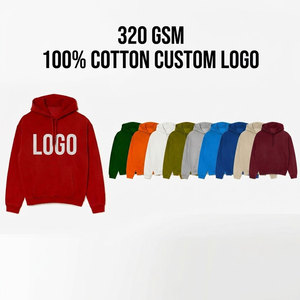 เสื้อสเวตเชิ้ตโอเวอร์ไซส์ผ้าฝ้ายแท้ 100% เนื้อหนา ทรงหลวม ไหล่ตก ปักโลโก้แบรนด์ตามสั่ง - Product Image 1