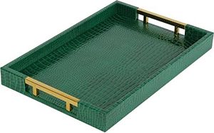 ชุดถาดหนังเทียมหรูหราพร้อมที่จับโลหะสำหรับตกแต่งร้านอาหารโรงแรม - Product Image 2