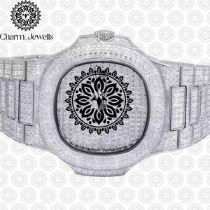 Charm_Jewells Boîtier de montre de luxe en acier inoxydable 40 mm Analogique Mécanique Lumineux Bouton poussoir Fermoir caché Vintage 20 mm Unisexe - Product Image 4