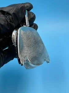 5Ct Round Brilliant Cut Moissanite Predator Women's Sterling <b>Silver</b> <b>Charm</b> Pendant with Gold Plating - Product Image 6