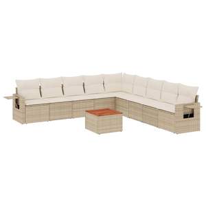 Set Divano da Giardino Beige Crema Bianco - Product Image 2