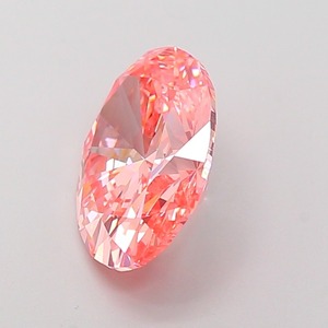Diamant CVD rose vif fantaisie de forme ovale de luxe, cultivé en laboratoire, 3,03 carats, clarté VVS2, polissage excellent, diamant non monté pour bijoux - Product Image 2