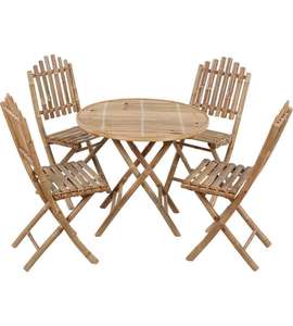 Boho Natural Bamboo Chairs and <b>Table</b> Set Bar Dinning Set for <b>Garden</b> High Quality Patio Decor Bamboo Set Bar Made in Vietnam - Product Image 5