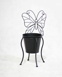 Support de pot de fleurs en fer artisanal avec travail métallique artistique pour une décoration élégante de la maison, du jardin et du balcon - Product Image 1